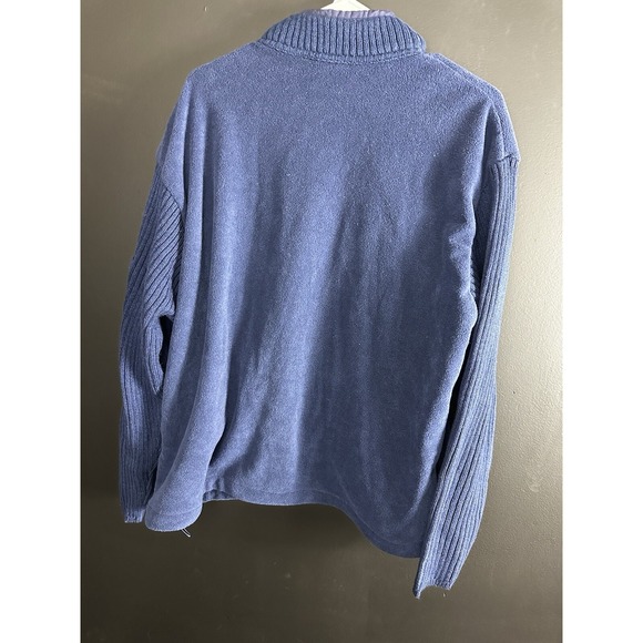 Vintage Womens Jacket Looney Tunes XL Blue Long Sleeve Zip Front Mock Neck 90s‎ - Picture 7 of 7